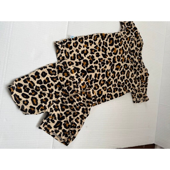 Girls Toddler Lana Posh Peanut Leopard Two Piece Pajamas Short Sleeve Size 2T - Picture 3 of 3